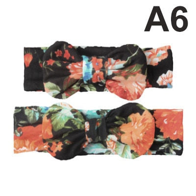 Mama & Baby Set Headwear Bowknot Elastic HeadBands - KiwisLove