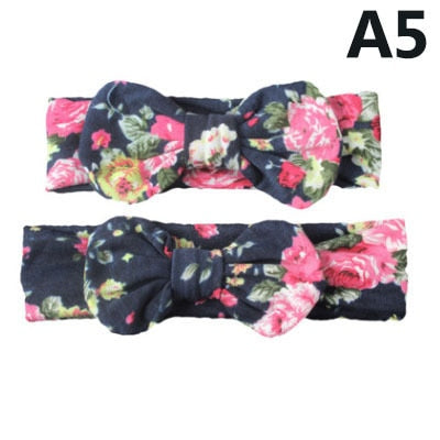 Mama & Baby Set Headwear Bowknot Elastic HeadBands - KiwisLove