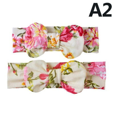 Mama & Baby Set Headwear Bowknot Elastic HeadBands - KiwisLove