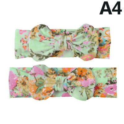 Mama & Baby Set Headwear Bowknot Elastic HeadBands - KiwisLove