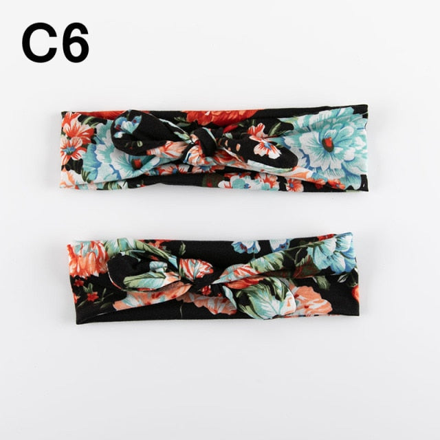 Mama & Baby Set Headwear Bowknot Elastic HeadBands - KiwisLove