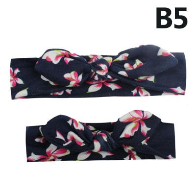 Mama & Baby Set Headwear Bowknot Elastic HeadBands - KiwisLove