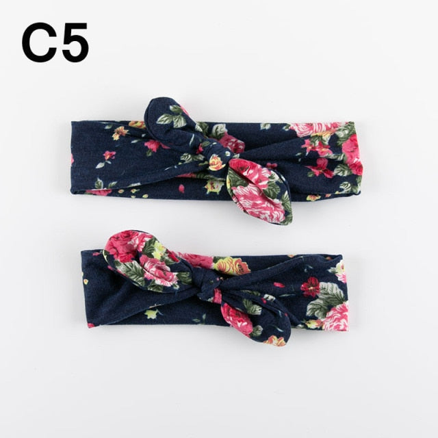 Mama & Baby Set Headwear Bowknot Elastic HeadBands - KiwisLove
