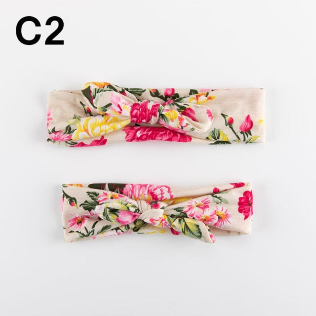 Mama & Baby Set Headwear Bowknot Elastic HeadBands - KiwisLove