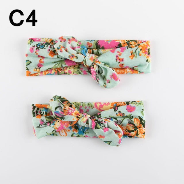 Mama & Baby Set Headwear Bowknot Elastic HeadBands - KiwisLove
