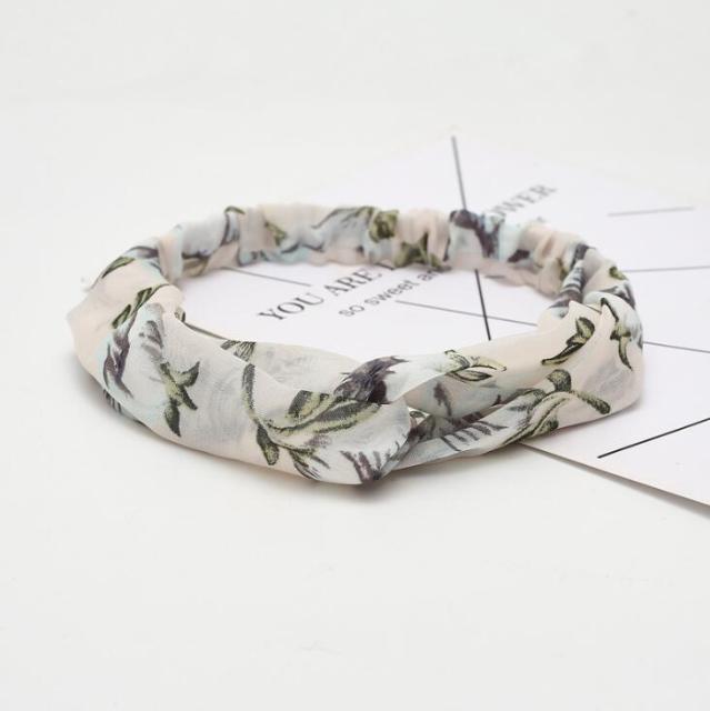 Bohemian Hair Bands Print Headbands Vintage Cross Turban Bandage - KiwisLove