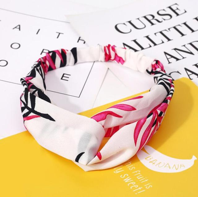 Bohemian Hair Bands Print Headbands Vintage Cross Turban Bandage - KiwisLove