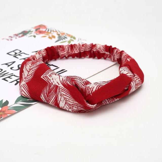 Bohemian Hair Bands Print Headbands Vintage Cross Turban Bandage - KiwisLove