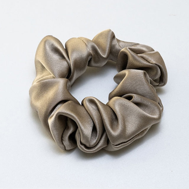 100% Silk Scrunchies Hair  Bands Ties Elastics Ponytail Holders - KiwisLove