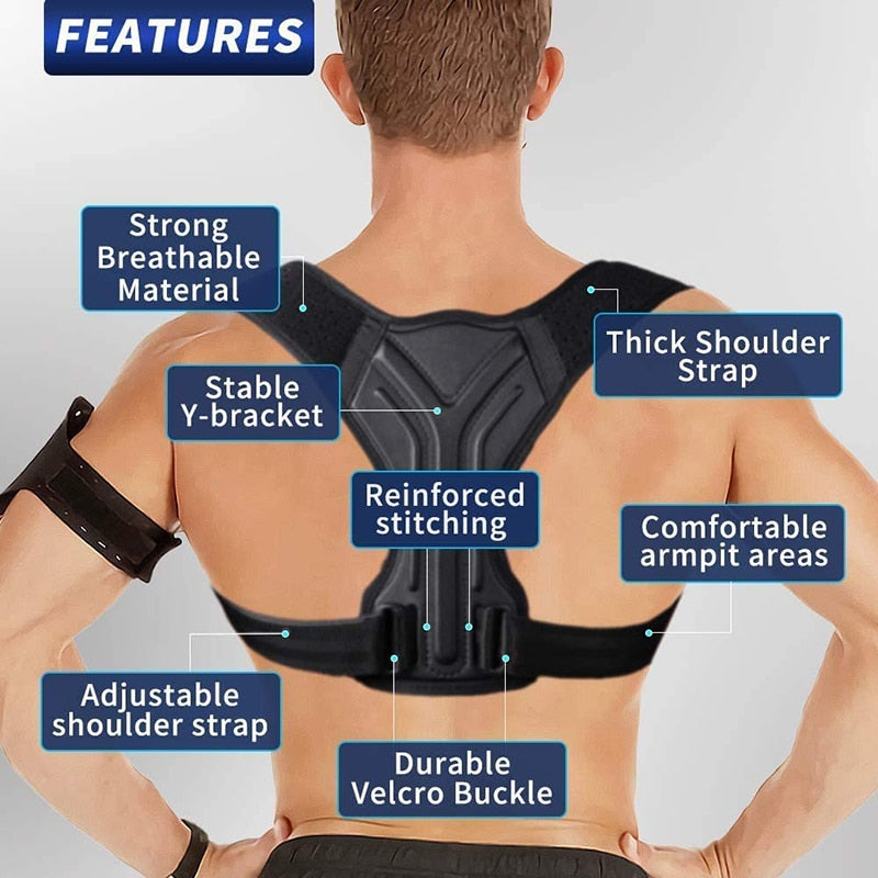 Adjustable Posture Corrector Back Support Shoulder Back Corset Posture - KiwisLove