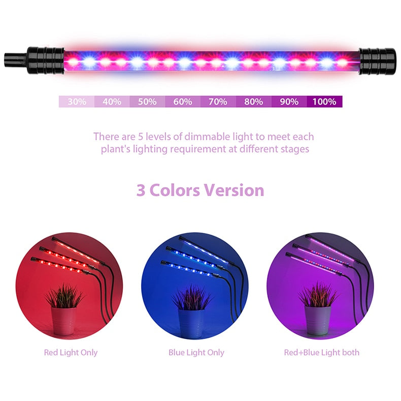 LED Grow Light USB Phyto Lamp Full Spectrum Fitolamp For Plants Seedlings Flower Home Tent - KiwisLove