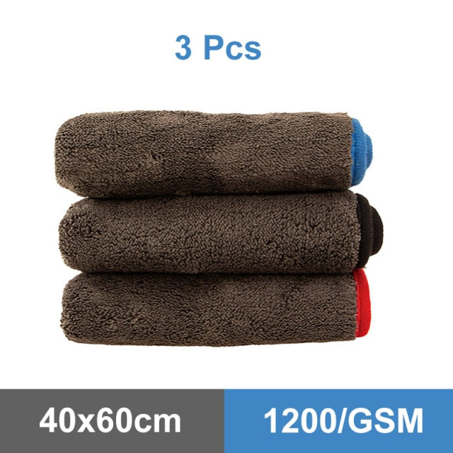 Car Cleaning Towel 1200GSM Car Detailing  Microfiber Drying - KiwisLove