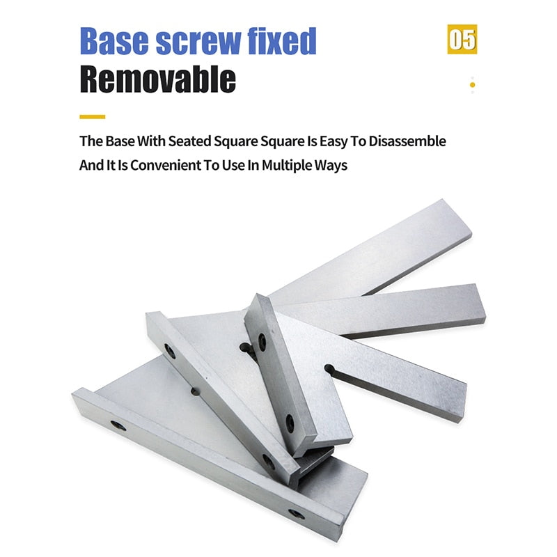 60 Degree Flat Edge Carbon Steel Angle Ruler With Seat Oblique Angle Measuring - KiwisLove