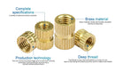 Brass Insert Nuts Set Female Thread Brass Molding Insert Knurled Nuts - KiwisLove