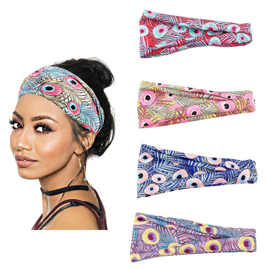 Bohemian Hair Bands Print Headbands Vintage New Turban Bandage Bandanas - KiwisLove
