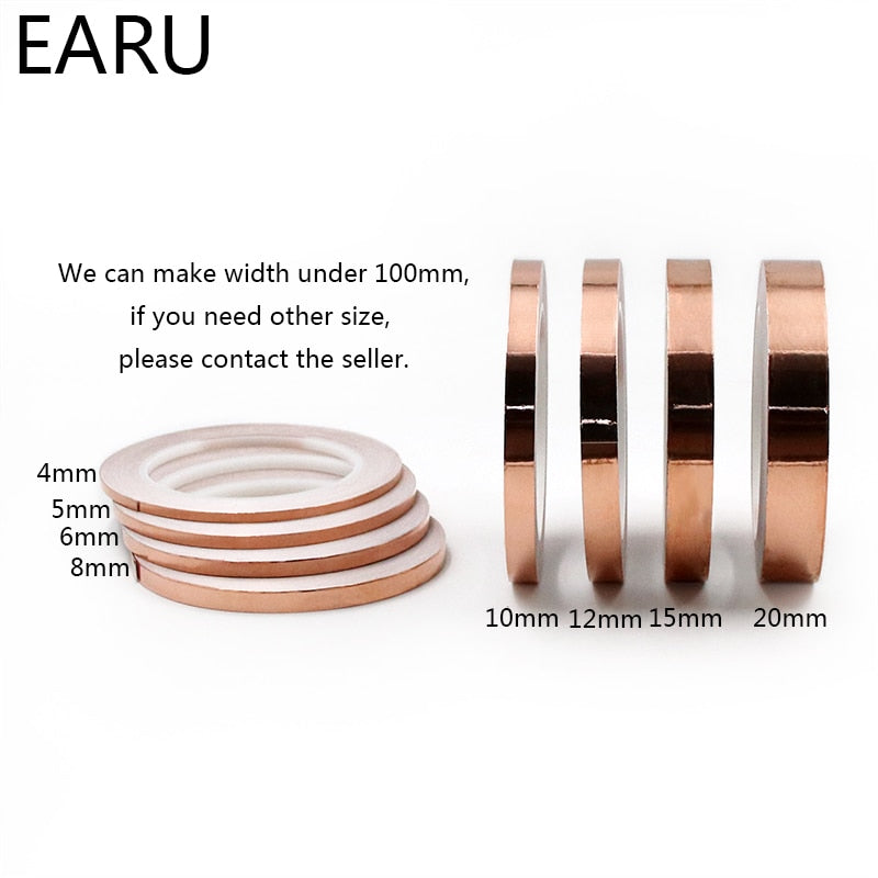 20M Single Side Conductive Copper Foil Tape Strip Adhesive EMI Shielding - KiwisLove