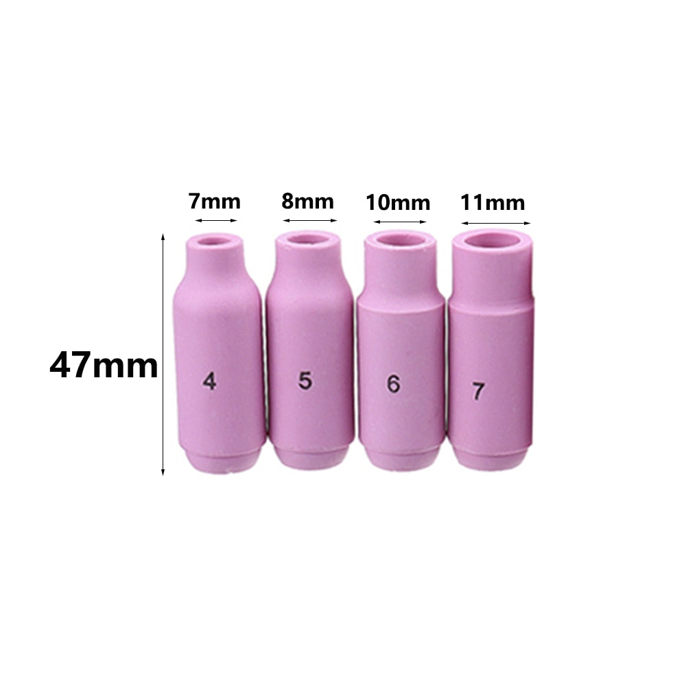 22PCS Tig welding torch tungsten electrode collet body collet ceramic nozzle kit - KiwisLove