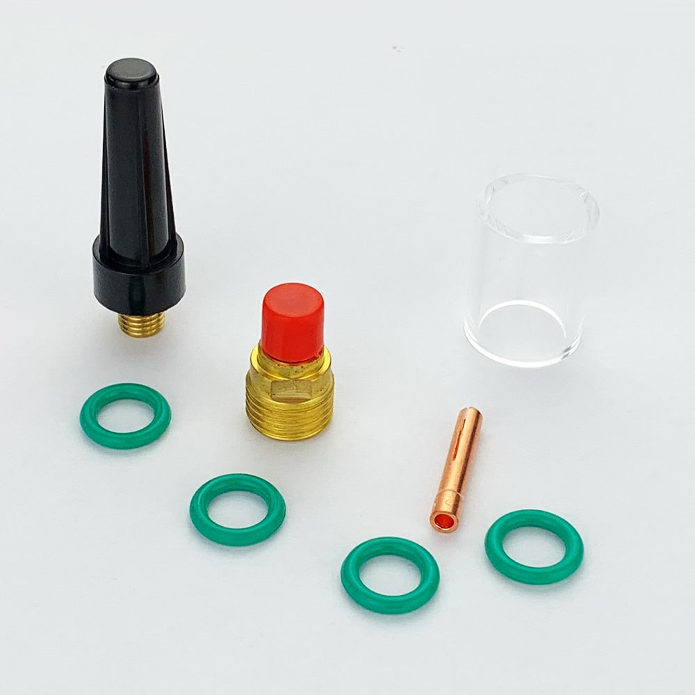 TIG Welding Torch Gas Lens Pyrex Cup Kit 2.4mm For WP-9/20/25 3/32" Series - KiwisLove