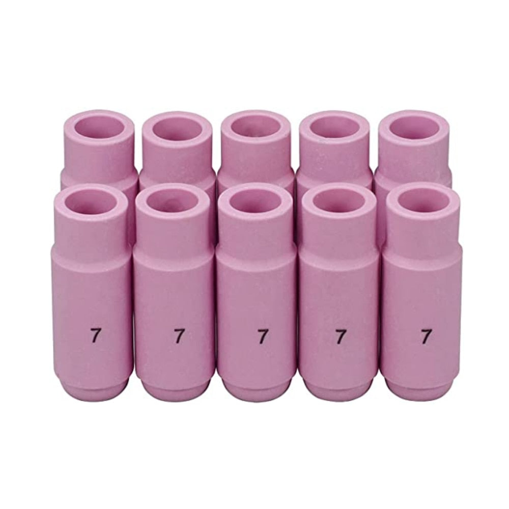 10pcs TIG Alumina Nozzles Ceramic Shield Cup 10N47#7 7/16" Orifice - KiwisLove