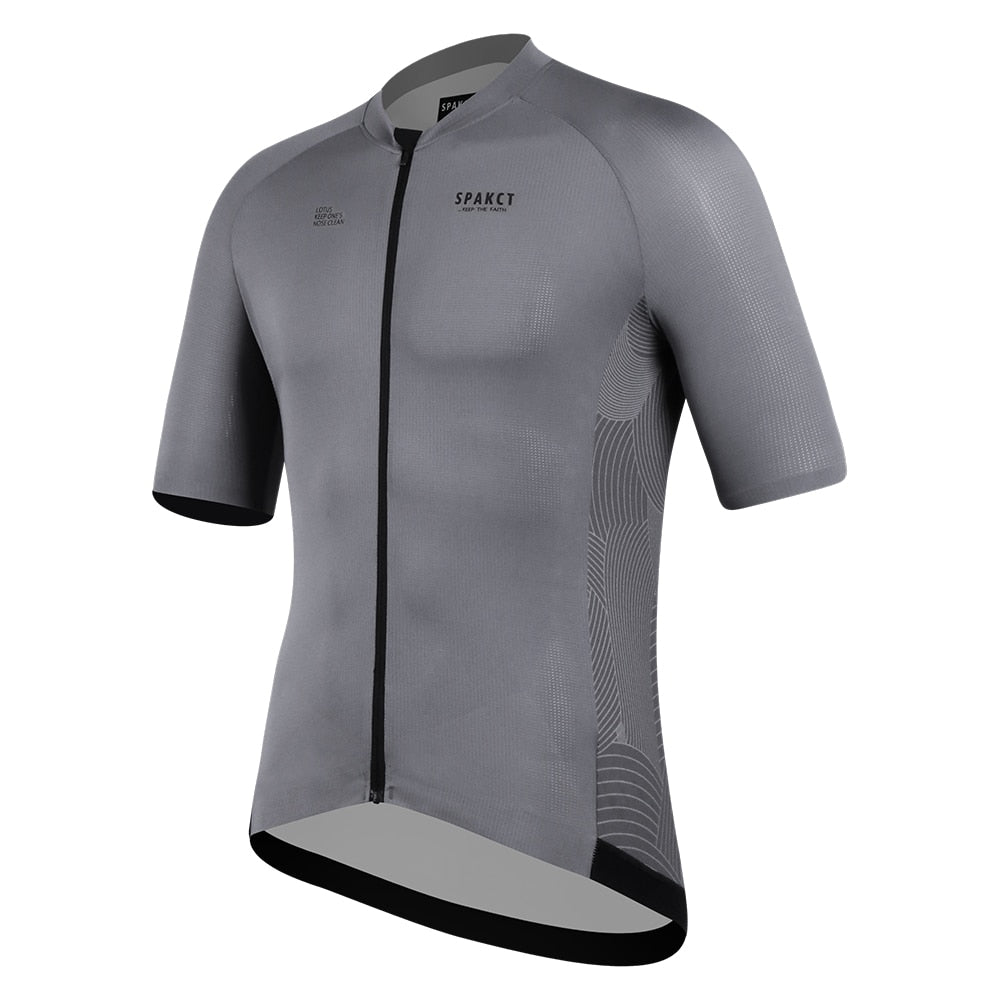 SPAKCT Cycling Jersey Grey Men Quick Drying Breathable MTB - KiwisLove