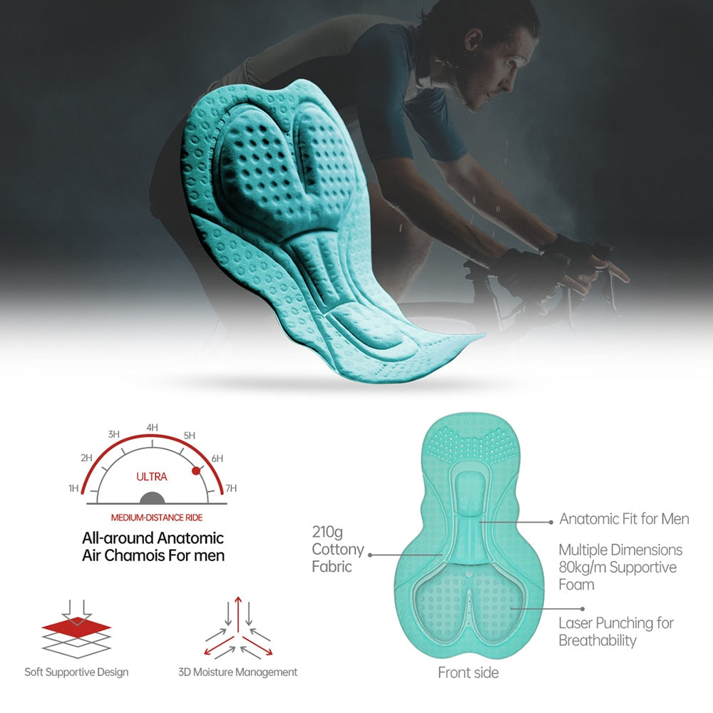 SPAKCT Men Cycling Jersey Pants Set Summer Gel Pad Breathable Ropa Ciclismo - KiwisLove