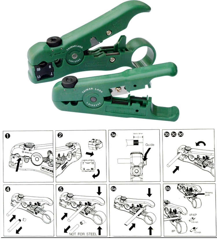 LAOA Multifunctional Wire Stripper Coaxial Cable Stripper Network Stripping Tool Electrical stripper tool - KiwisLove
