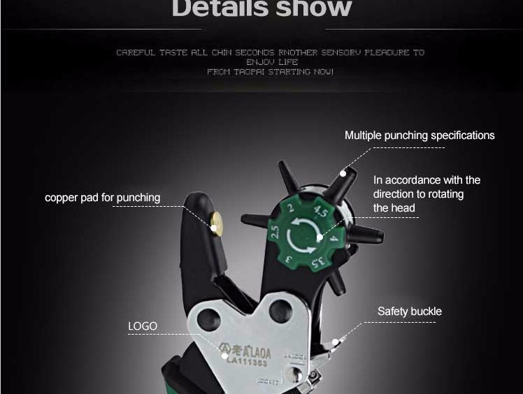 LAOA Technical grade 6 in 1 Multi-fonction Leather Punch Pliers Professional - KiwisLove
