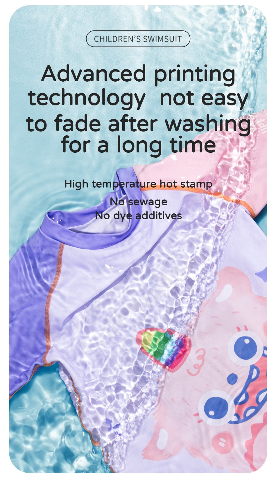 COPOZZ Short Sleeve Swimsuit Boys Girls Swimwear UV 50+ Two-Piece Set - KiwisLove