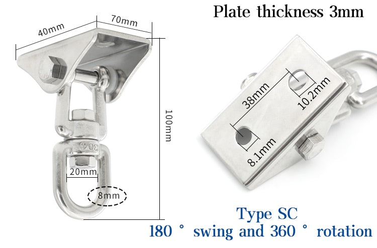 Heavy Bag Hanger Suspension Hooks Concrete Wooden Swing Hangers Sets - KiwisLove