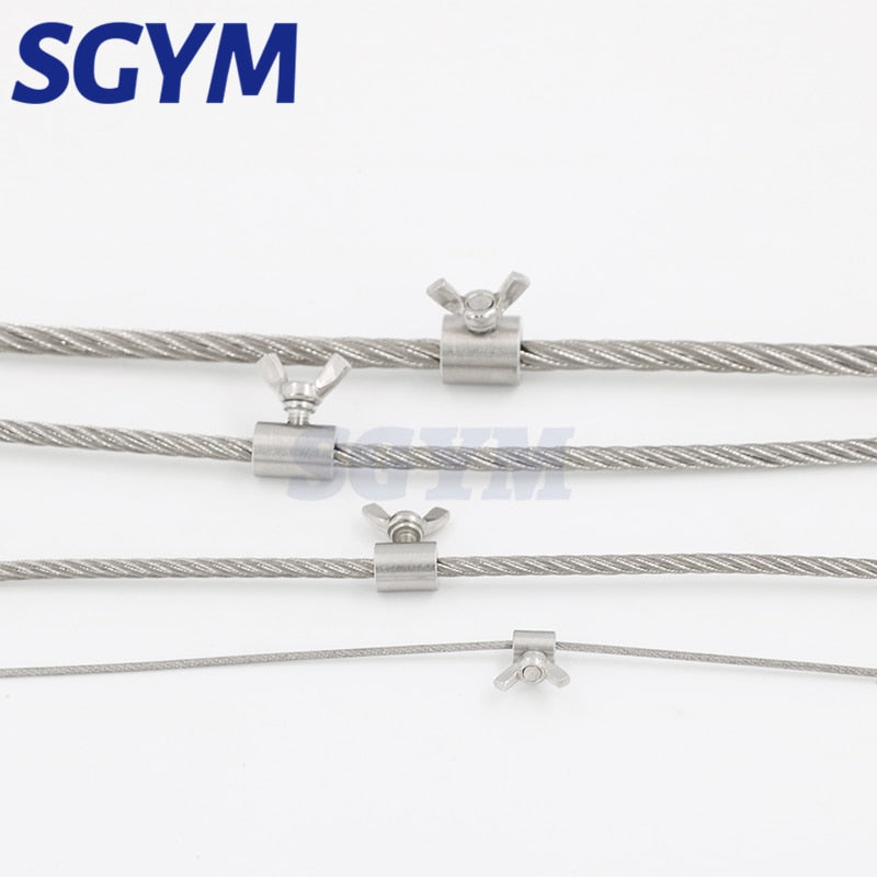 10pcs 304 stainless steel rope manual lock catch fasteners butterfly buckle - KiwisLove