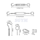 15m Garden Wire Rope Fence Kit 304 SS M4 Turnbuckle Tensioner Thimble - KiwisLove