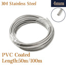 4mm 304 stainless steel pvc coated rope wire rope alambre cable  lifting - KiwisLove