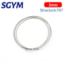 5/10m 304 Stainless Steel Wire Rope Soft Fishing Lifting Cable 7×7/7*19 Clothesline 0.8mm 1mm 1.5mm 2mm 3mm 4mm Aluminum sleeve - KiwisLove
