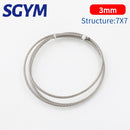 5/10m 304 Stainless Steel Wire Rope Soft Fishing Lifting Cable 7×7/7*19 Clothesline 0.8mm 1mm 1.5mm 2mm 3mm 4mm Aluminum sleeve - KiwisLove