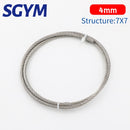 5/10m 304 Stainless Steel Wire Rope Soft Fishing Lifting Cable 7×7/7*19 Clothesline 0.8mm 1mm 1.5mm 2mm 3mm 4mm Aluminum sleeve - KiwisLove