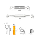 Wire Rope Cable Hooks Hanging Kit Flexible PVC Coated Stainless Steel - KiwisLove