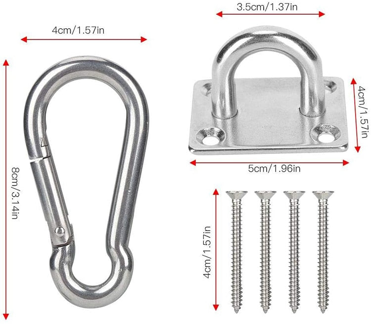 12 pcs set M8 Ceiling U Hook Anchor Hanger Hammock Swing Suspension - KiwisLove