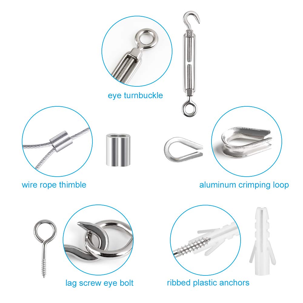 30m Garden Wire/Cable Railing/Wire Fence Roll Kits Heavy Duty 304 Stainless Steel - KiwisLove