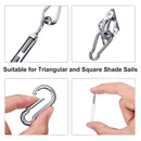 Sun Shade Sail Kit 304 Rectangle Square Patio Hook Installation Accessory - KiwisLove