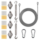 10 Inch 44 PC Set Sun Shade Sail Canopy Install Complete  with Cable Wire - KiwisLove