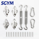 6in 24 pcs/set Shade Sail Kit 304 Stainless Steel Heavy Duty Patio Lawn Garden - KiwisLove