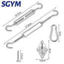 24 pcs/set Shade Sail Kit  304 Stainless Steel Carabiner Clip Hook Screws - KiwisLove