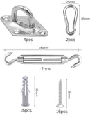 40 pcs/set Shade Sail Kit  304 Stainless Steel Carabiner Clip Hook Screws - KiwisLove