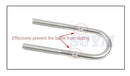 1pcs U-Bolt with Nuts Frame Straps 304 Stainless Steel Fastener - KiwisLove
