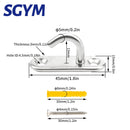 6 PCS Anchor Mount J-shaped M5 Standard Hammock Hooks Ceiling Wall - KiwisLove