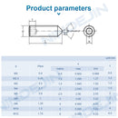Hex hexagon socket M6 20pcs cone point grub screw 304 stainless steel - KiwisLove