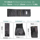 100PCS PE Black Plastic Nursery Bags Plant Grow Fabric Seedling Pots - KiwisLove
