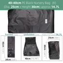 100PCS PE Black Plastic Nursery Bags Plant Grow Fabric Seedling Pots - KiwisLove