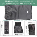 100PCS PE Black Plastic Nursery Bags Plant Grow Fabric Seedling Pots - KiwisLove