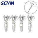 4pcs 316 Stainless Steel Swageless Fork Terminal For 3mm Wire Rope - KiwisLove